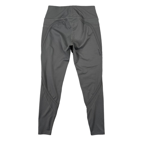 Hylete Nimbus Tight XS Mid Rise Stretch Leggings Zip Pockets Gray Soft Matte - Picture 5 of 8
